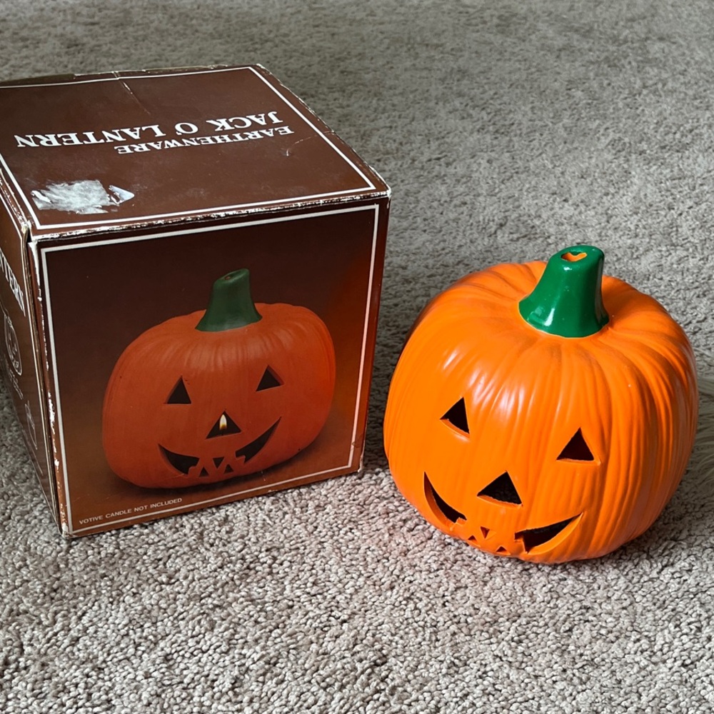 Vintage Orange Jack-O'-Lantern Decor